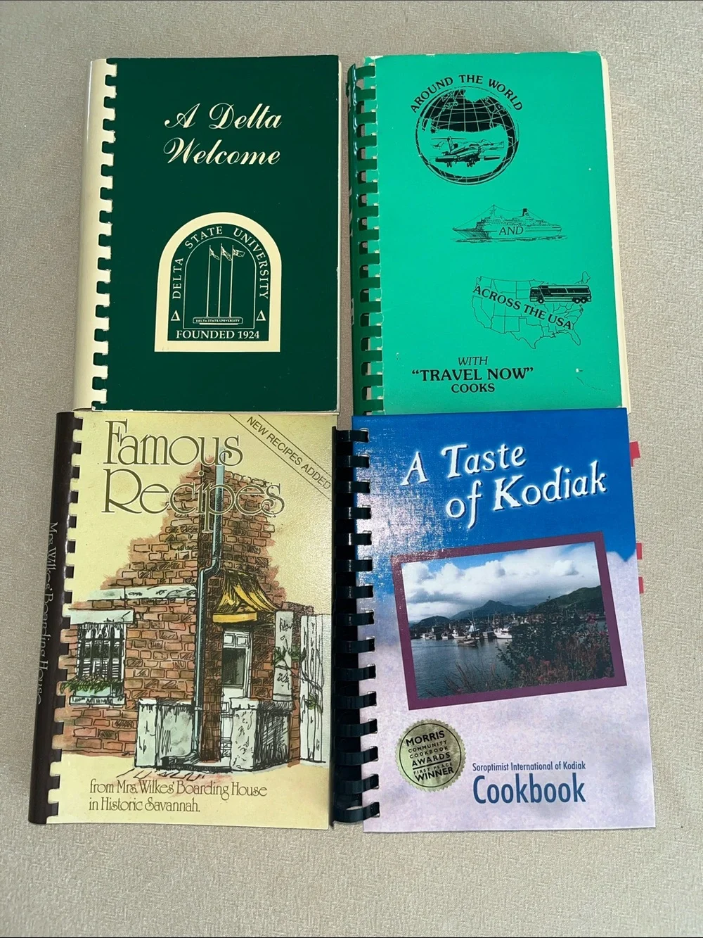 Vintage spiral Alaska, University, Historic Cookbook Lot